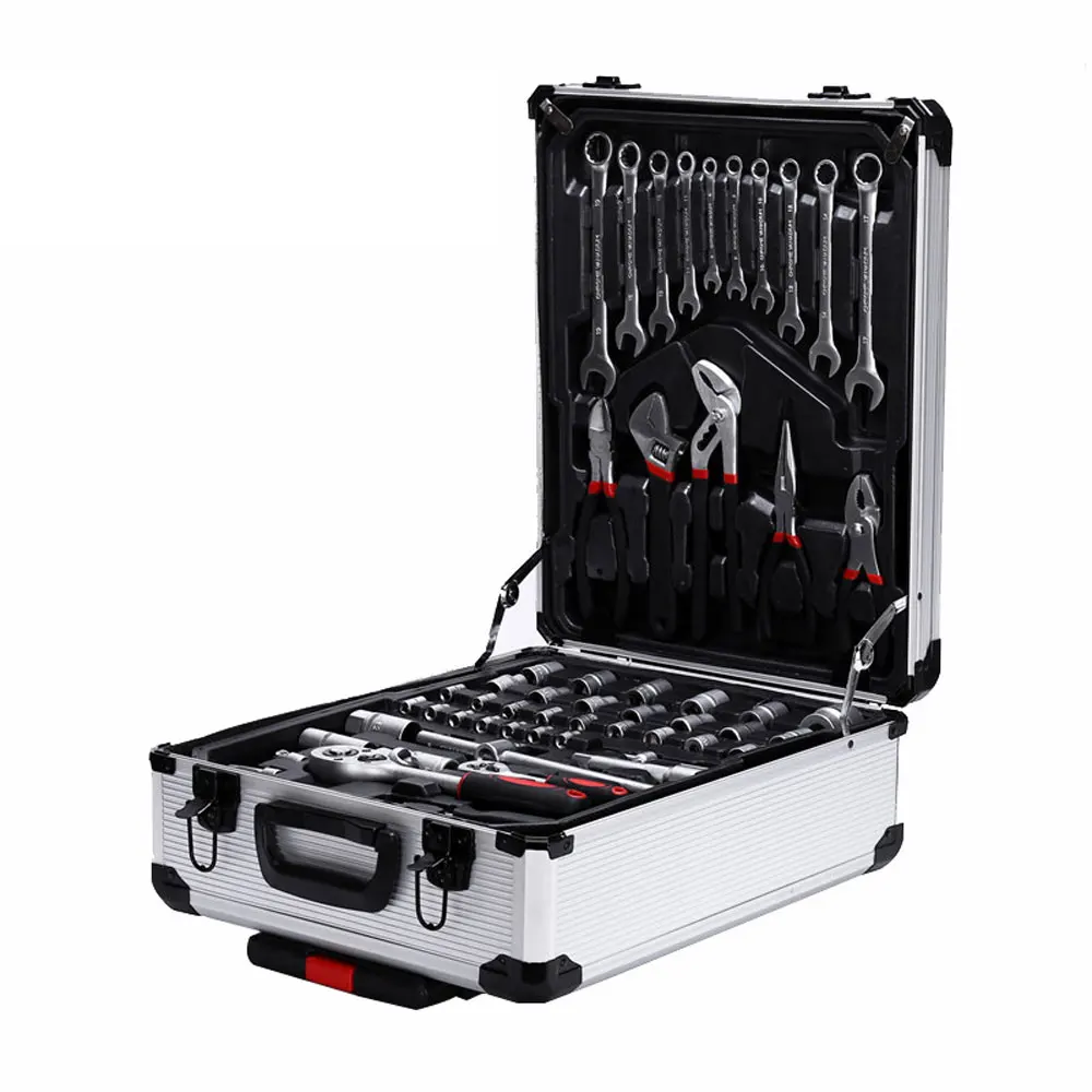 Portable Automotive Sheet Metal Tools 187 Combination Hardware Tool Trolley Type Outer Box Complete Set Car Repair Hardware Tool