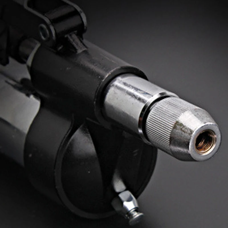 Pistola de lubrificante de liga de alumínio, arma de óleo de alta pressão reforçada manual, 600cc, reparação automática, pistola de lubrificante com zíper
