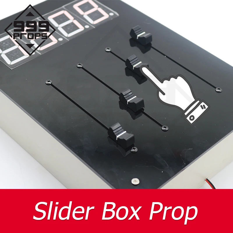 Escape game props Slider Box real life escape room props adjust all 4 sliders to right place to unlock show password digits