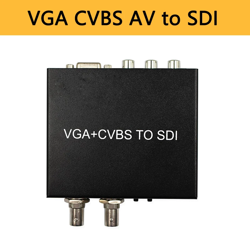 

VGA to SDI Converter VGA CVBS AV in Dual SDI out Adapter VGA2SDI VGA-SDI SD/HD-SDI/3G-SDI for Laptop DVD Monitor