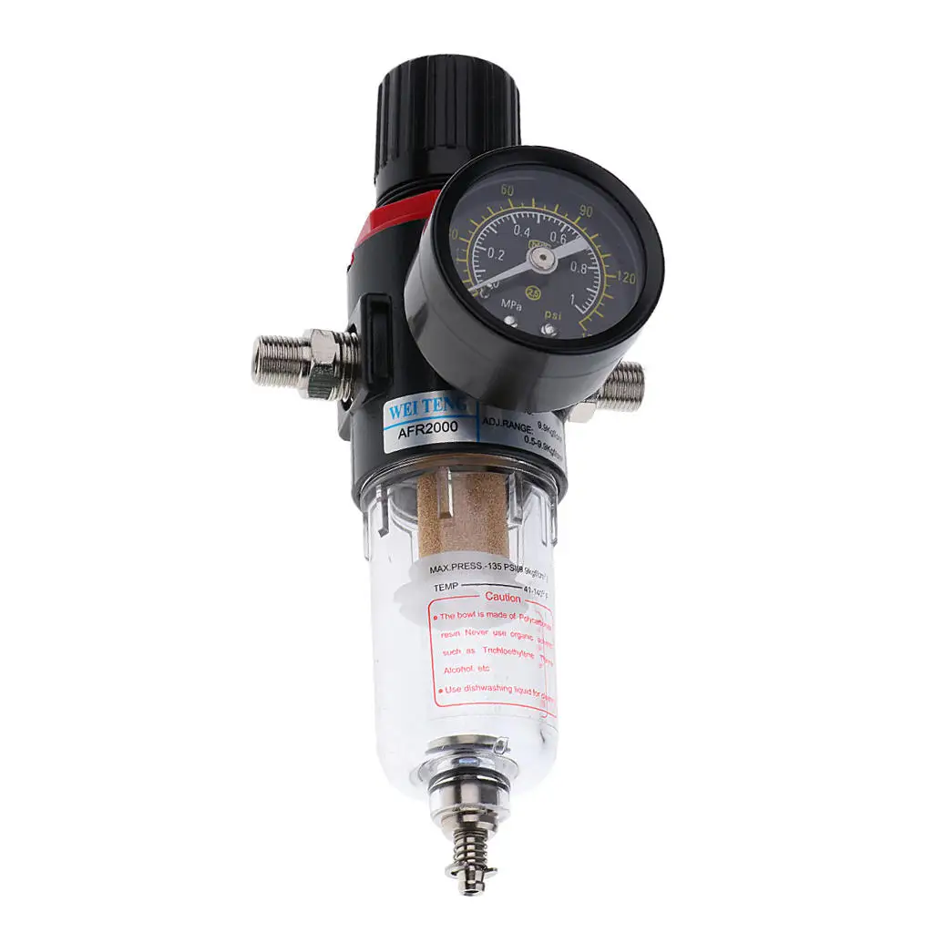 Airbrush Compressor Pressure Regulator Water Trap Filter Water Moisture Gauge