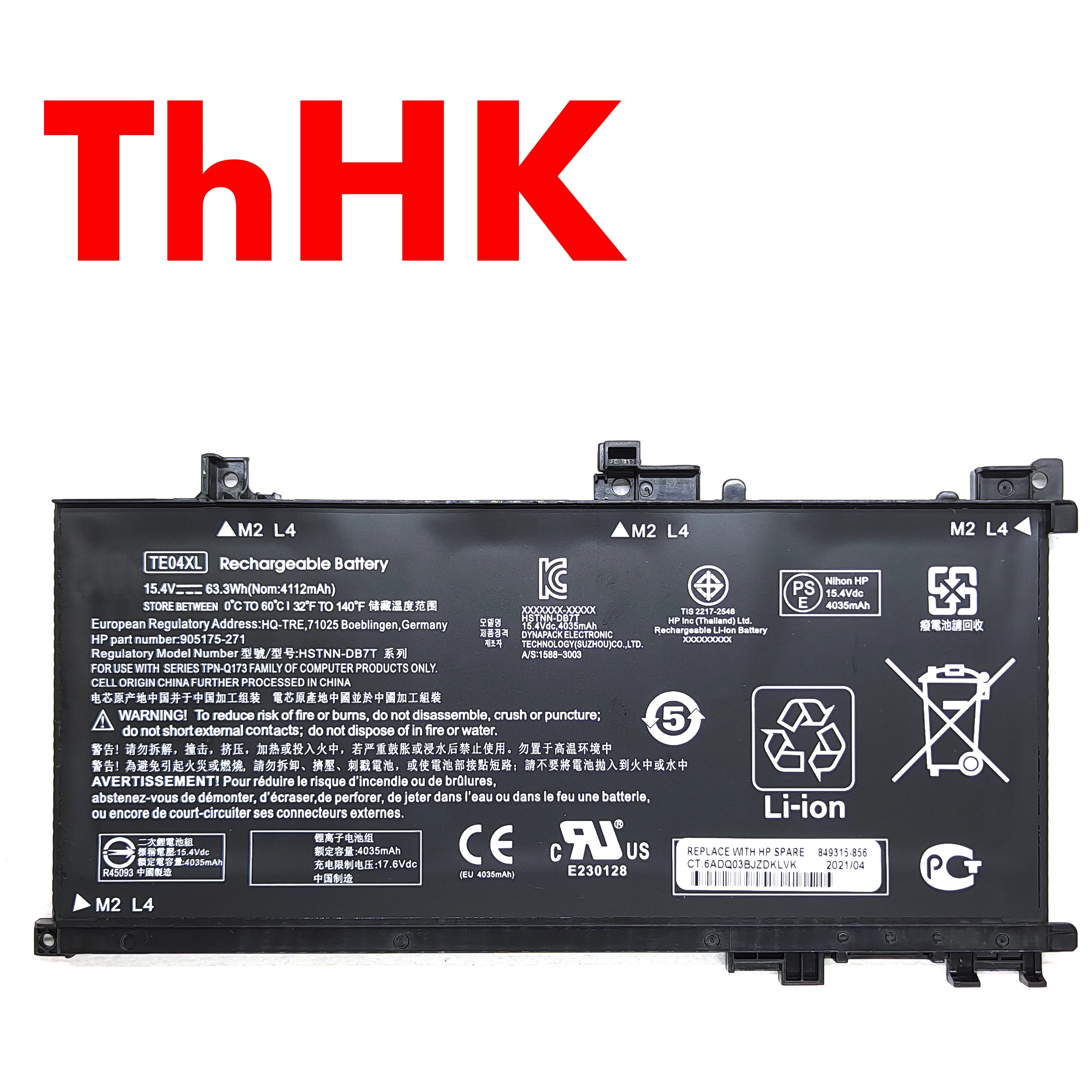 Genuine Original TE04XL TEO4XL 905175-271 HSTNN-DB7T TPN-Q173 Laptop Battery For HP Omen 15-AX200 Pavilion 15-BC200 15t-bc200