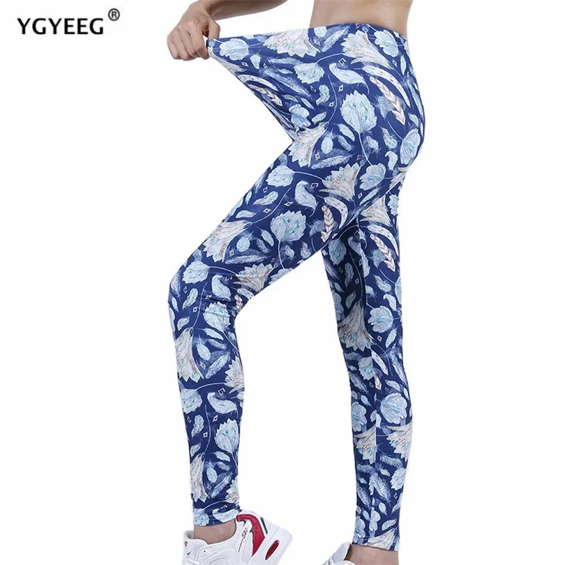 

YGYEEG Women Gym Yoga Pants Sportswear Clothes Stretchy High Waist Exercise Fitness Leggings Activewear Wheat Ear Flower Bottom