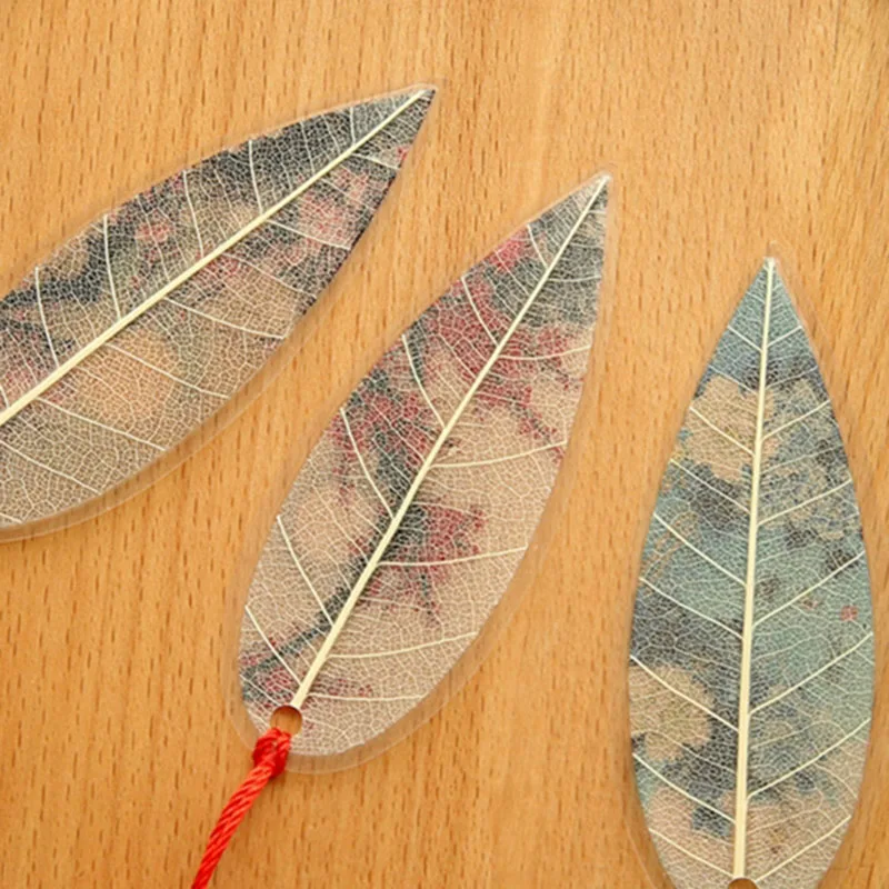 1pc Leaves Vein Bookmark Creative Chinese Wind Tassel Bookmarks Collectibles Boekenlegger Stationery Creative School Supplies
