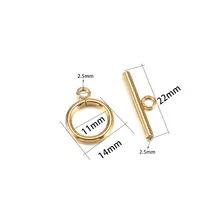 Gold Steel Jewelry Bracelets with Toggle Clasps #3