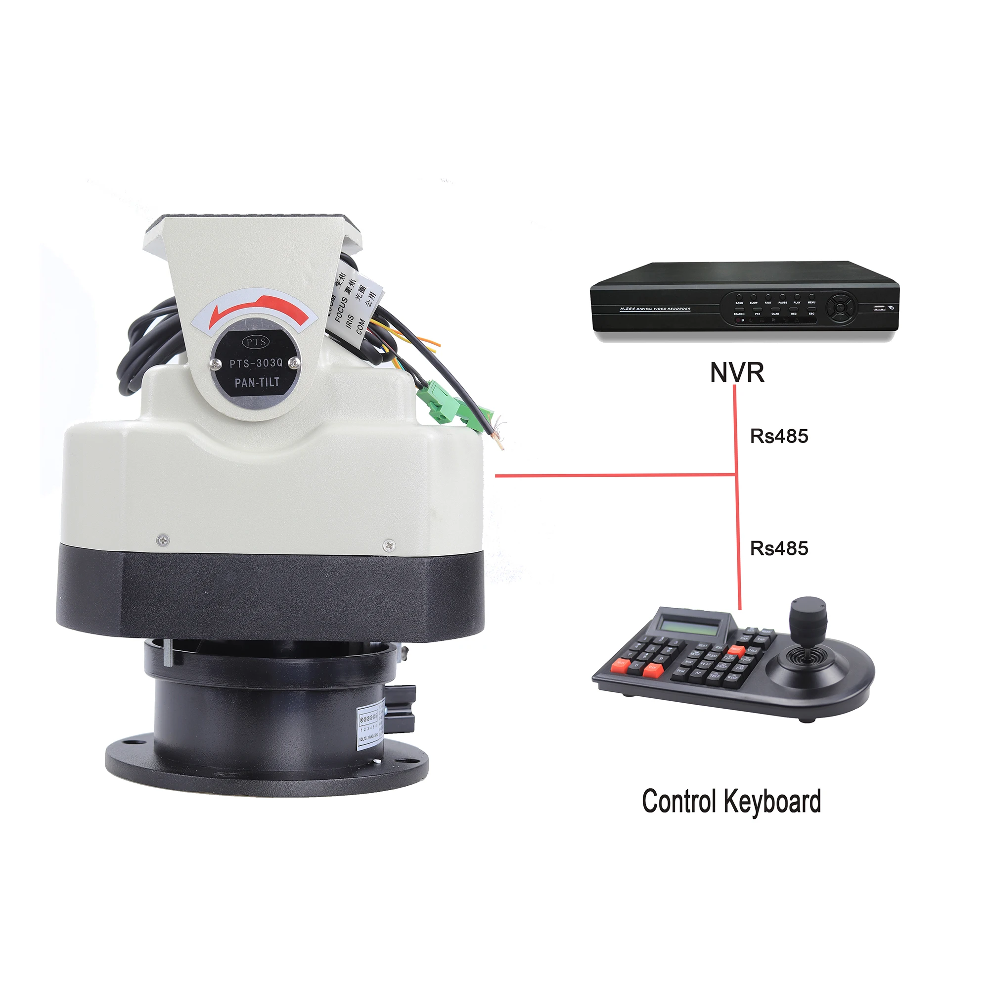 Imagem -03 - Acessórios de Segurança Doméstica de Alta Capacidade Rede Pesada de ip Controle Rs485 Automático para Câmera Grande Motor de Inclinação Pan