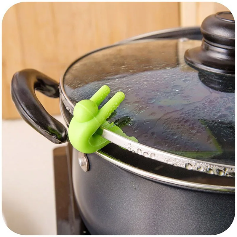 Kitchen Lid Holder Silicone Cover Holder Raises The Lid the Heightening Device to Prevent the Soup from Overflowing the Pot