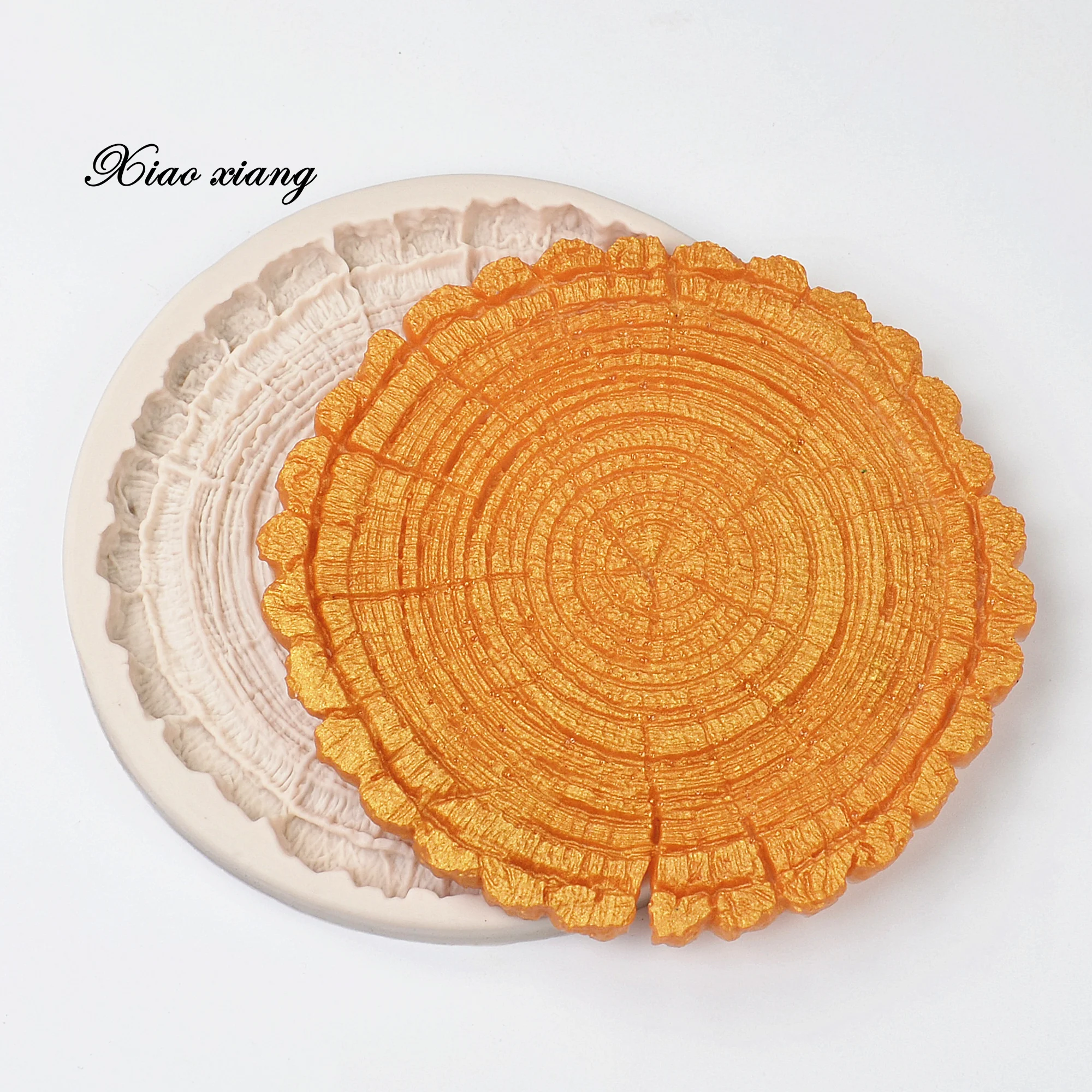 3D Tree Rings Silicone Cake Molds Kitchen Resin Baking Tools DIY Cake Pastry Fondant Moulds Chocolate Dessert Lace Decoration