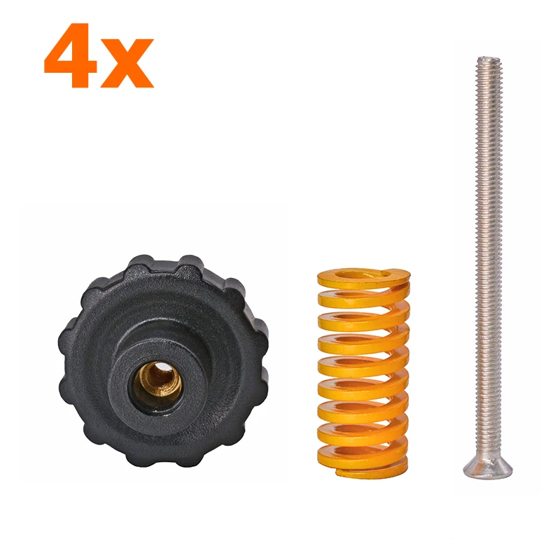 4PCS M3/M4 Wärme Bett Nivellierung Frühling Knopf Teile 3D Drucker Drucken Plattform Schraube Muttern Kalibrierung Zubehör – Detail 14