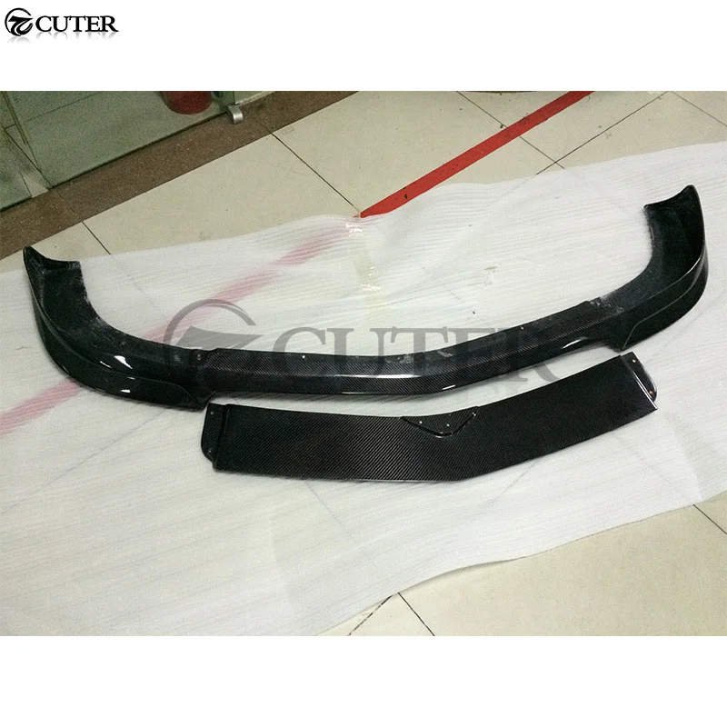 W204 Real C63 507 Amg r Style Carbon Fiber Car Front Bumper Spoiler Lip for Mercedes Benz W204 C63 Splitter Body Kit 12-14