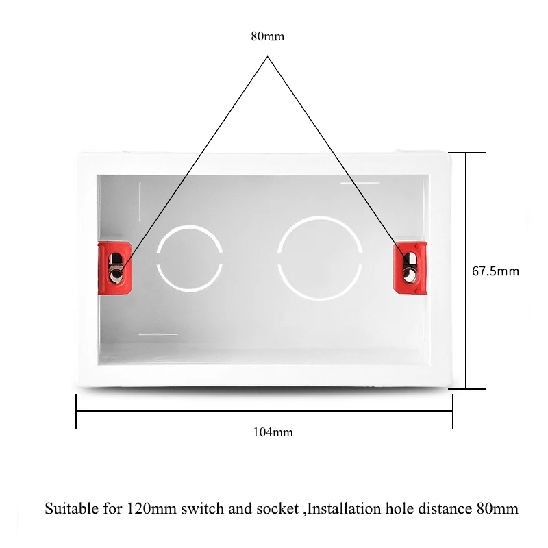 60mm 80mm 120mm Socket Base Outfit Junction Box Surface Mount Bottom Box Wall Switch Socket Universal  Installation box White