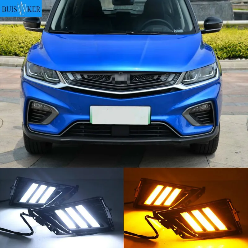 

2Pcs For Geely Boyue Proton PRO 2019 2020 Car LED Daytime Running Light Fog Lamp Frame Fog Light