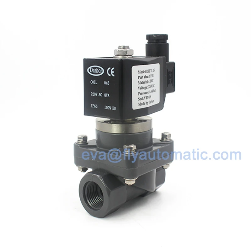 

Darhor 1 1/4" Pneumatic Solenoid Valve DHF21-32 PVC Anticorrosion FKM DC24V AC110V AC220V