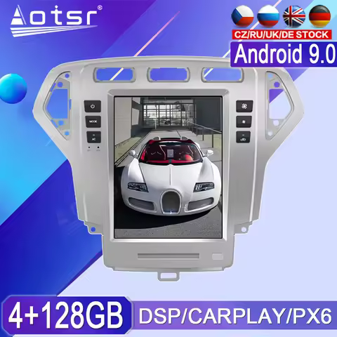 For Ford Mondeo Fusion MK4 Android Radio Tape Recorder 2007 - 2010 Car Multimedia Player Stereo PX6 Head Unit T-Style GPS Navi
