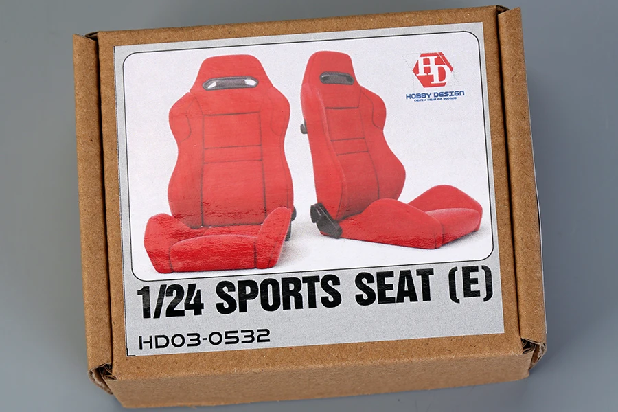 Hobby Design HD03-0532 1/24 Sports Seats (E)  (Resin+Decals) Model Car Modifications Hand Made Model