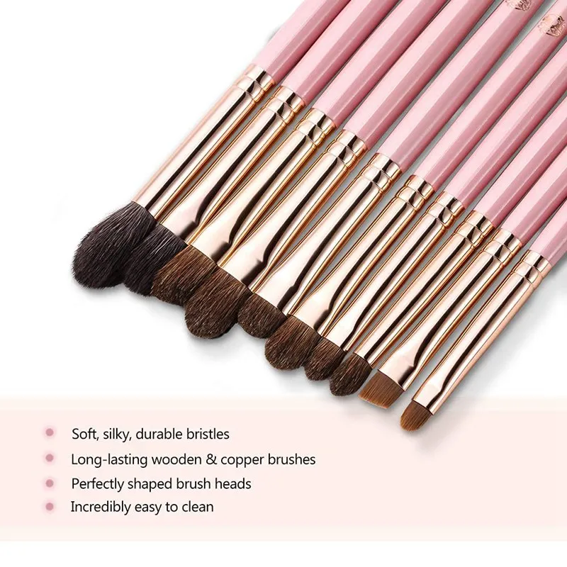 Energy Eye Makeup Brushes Handmade Nature Hair Eyeshadow Brush Set For Blending Shading Eyelash Liner Eyebrow Eye Brushes Kit