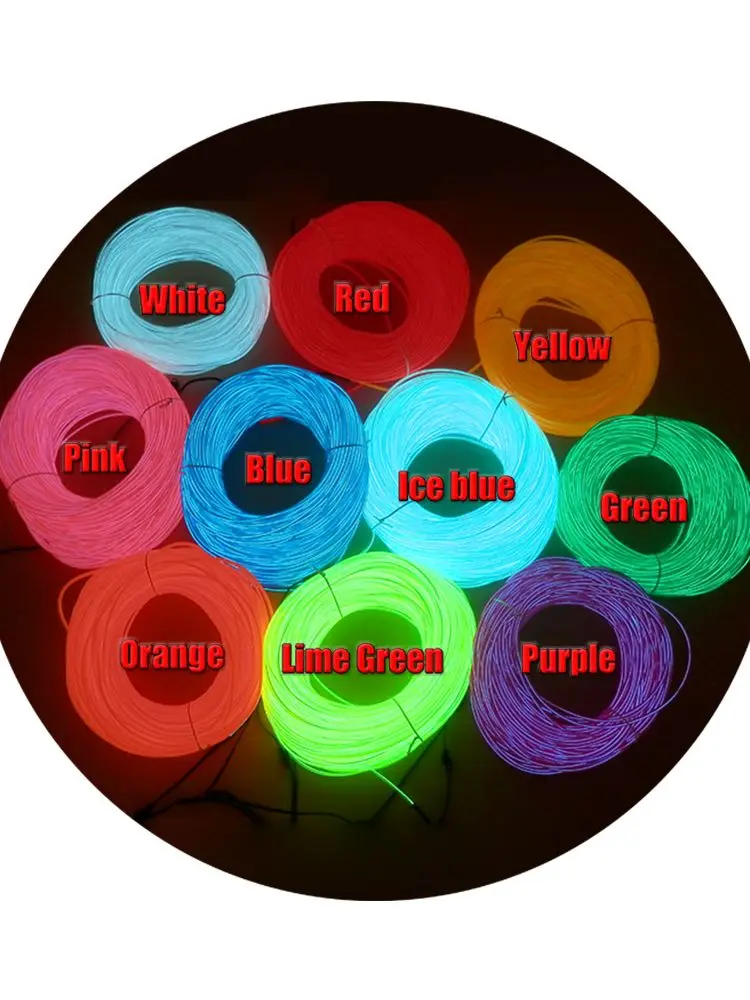 

Neon Light 4.0mm EL wire Special design-D type el flashing wire-100M+220v Inverter(Ten colors for choosing)DIY decoration