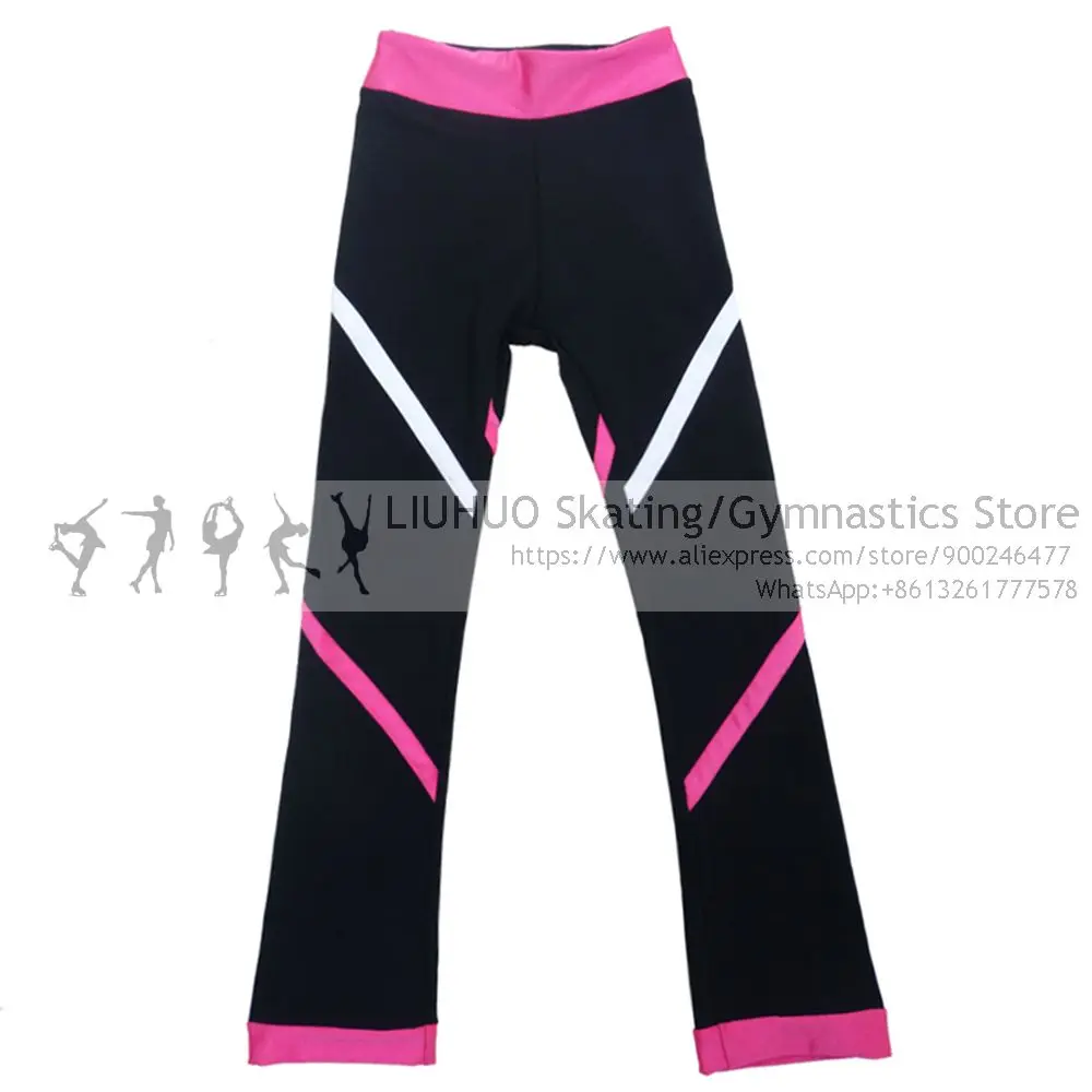 Figure Skating pants Kids Jackets Sets Girls Children Quality Strapes Women Skiing ice skating pantss for skating training wear