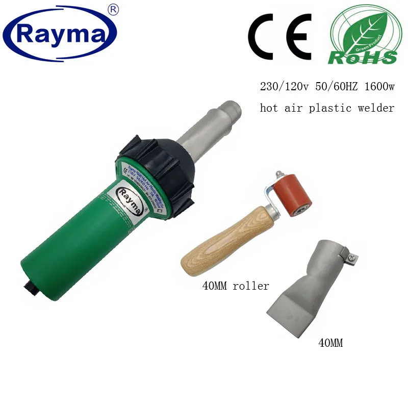 Rayma brand hot air welder with roller and nozzs  for PP/PVC/PE/PPR water tanks plating tank sheets tents tarpaulins