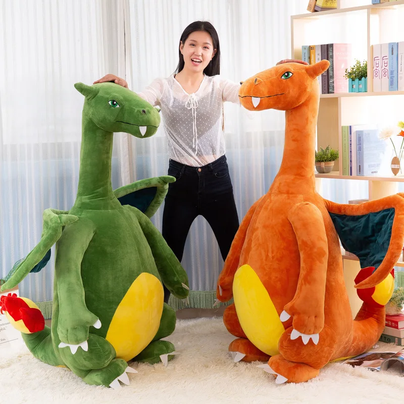 

23-45cm Creative Simulation Flying Fire Dragon Tyrannosaurus Plush Toys Dino Cartoon Anime Model Doll Stuffed Toy Gift For Kids