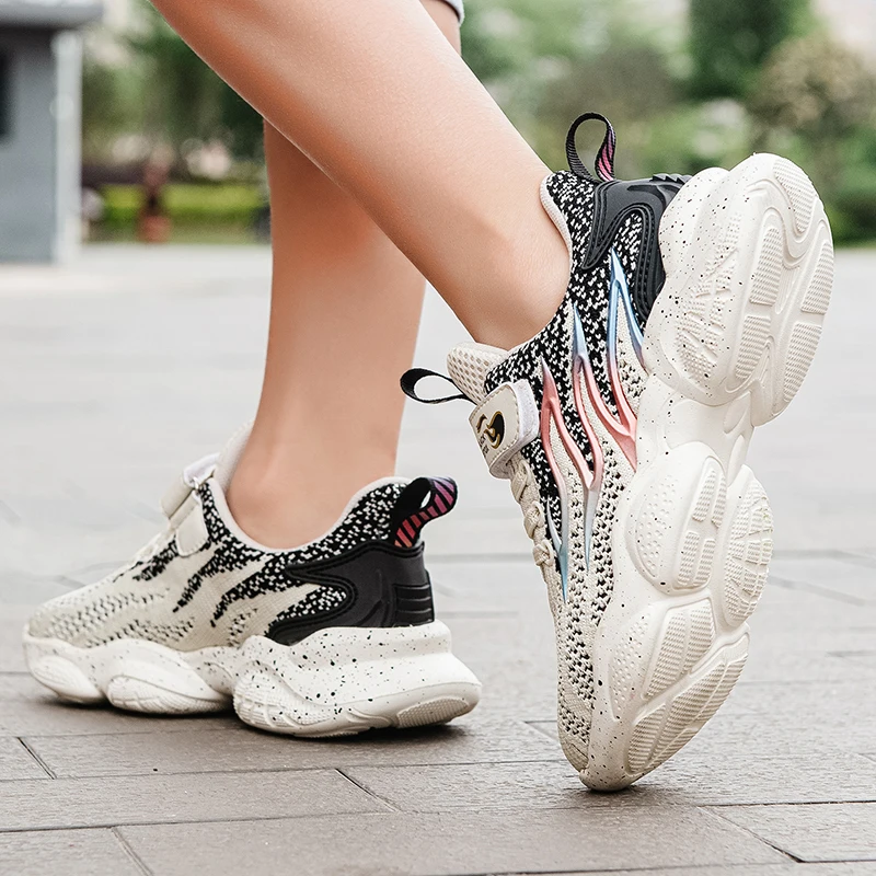 Children Casual Shoes Boys Light Sneakers Student Kid Summer Size 5 8 9 12 13 Years Old Mesh Sport Footwear Autumn Spider 7-12y