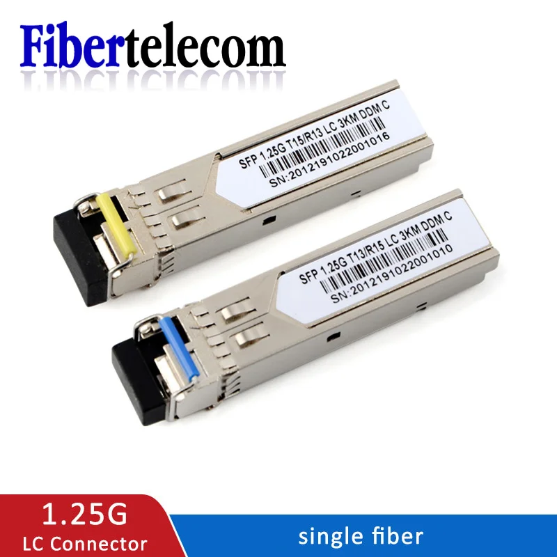 1.25Gb LC SFP Module single fiber Optical Transceiver Gigabit Fiber sfp switch module 5-20km Compatible for Mikrotik  switch