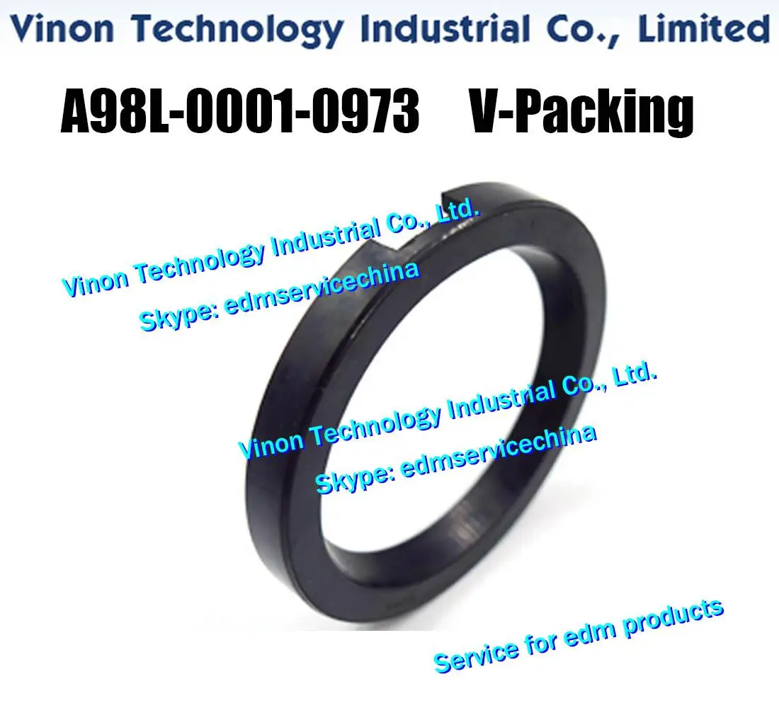 A98L-0001-0973 (140Dx110x15MM) F610 V-Packing Lower Seal Section F9402IB1 Fanuc 1iA,1iB. A98L00010973 EDM V Packing