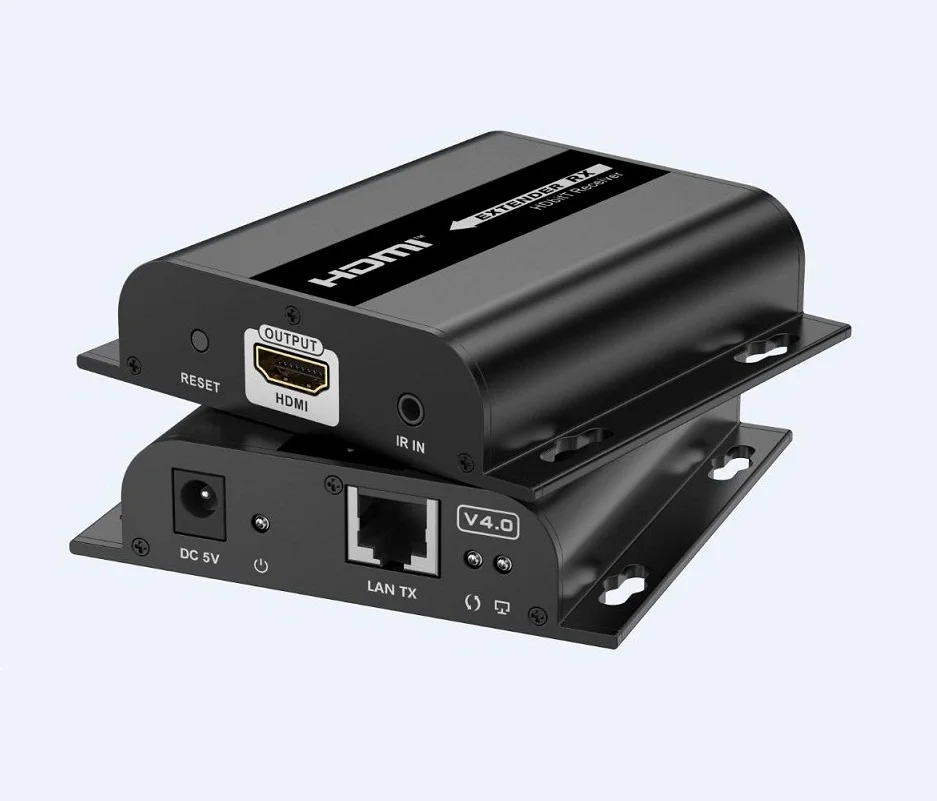 LKV383 V4.0 HDMI-compatible 1080P@60Hz Extender Extend Up to 120m with IR LAN Repeater over RJ45 Cat5e/Cat6 HDCP1.4