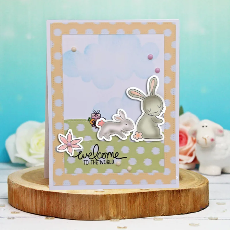 

Easter Sheep Bunny Transparent Clear Silicone Stamp Seal DIY Scrapbook Rubber Stamping Coloring Embossing Diary Decor Reusable