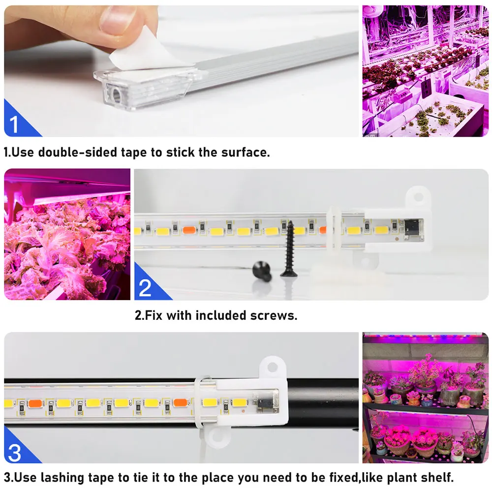 Red Blue Phytolamp for Plants LED Grow Light Bars Flower Seeds Full Spectrum Growing Lamps Indoor Plants Timer Phyto Lamp Strips