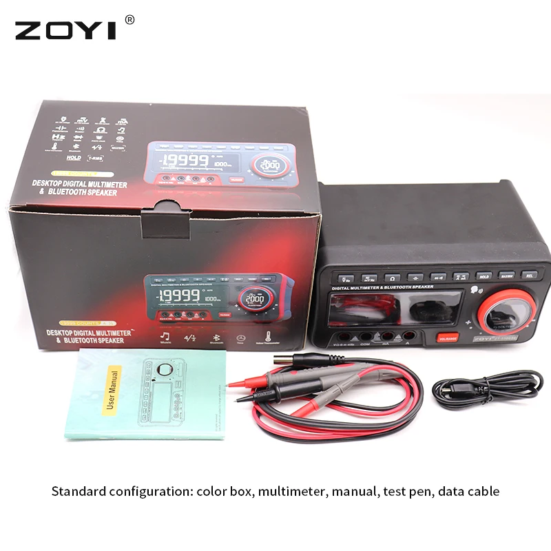 Imagem -06 - Zoyi-voz Profissional Multímetro Bluetooth Tester Digital True Rms Ferramenta Transistor Autorange Medidor de Bancada 19999 Contagens Zt5566se
