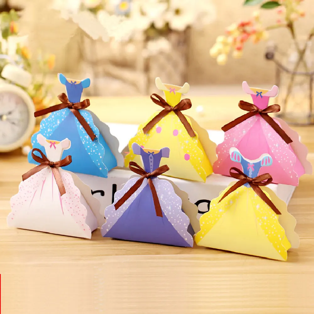 

Prinzessin Kleid дизайнерская коробка для конфет Prinzessin Geschenk Box для свадьбы и вечевечерние НКИ Baby Shower Box Свадебные сувениры Dekor