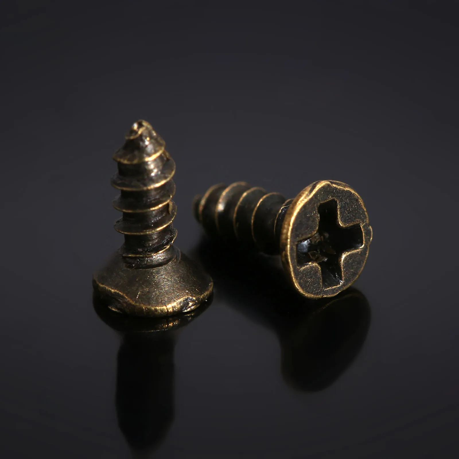 200Pcs Iron Bronze Tone Flat Phillips Head Screws Fit Hinges Recessed Countersunk Self-Tapping Screws M2x6 M2x8 M2.5x8 M2.5x10mm