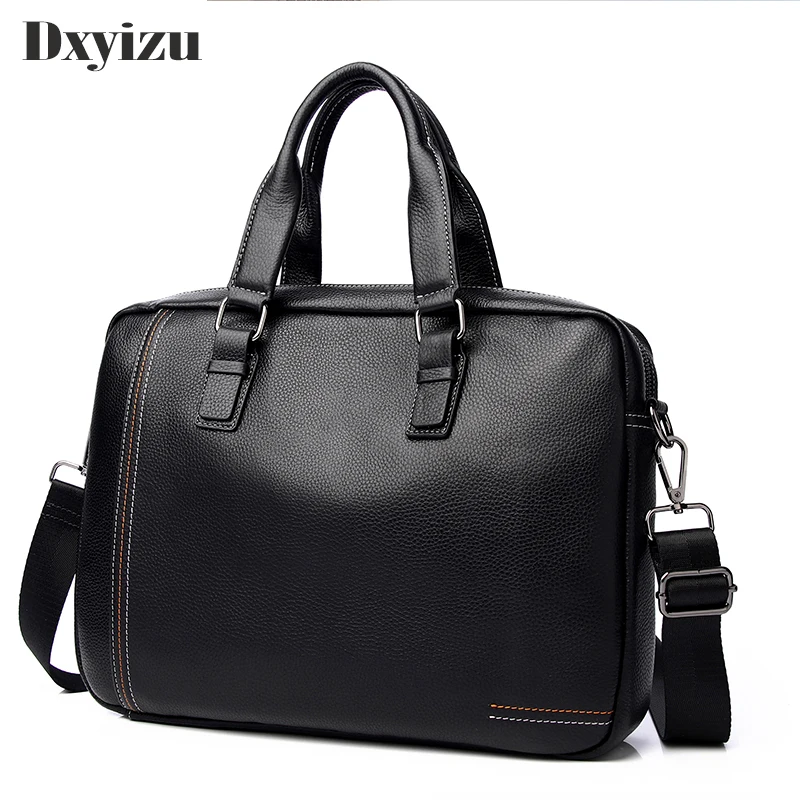 

Men's Briefcase Men's Bag Genuine Leather Laptop Bag Leather Computer/office Bags For Men Document Briefcases Totes Bags