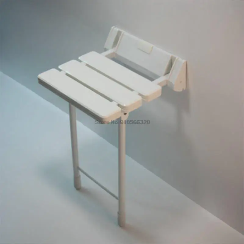 

Bath Shower Wall Chair Bathroom Stool High-quality Household Wall Mounted Shower Seat Bathroom Folding Chair With Stool Legs