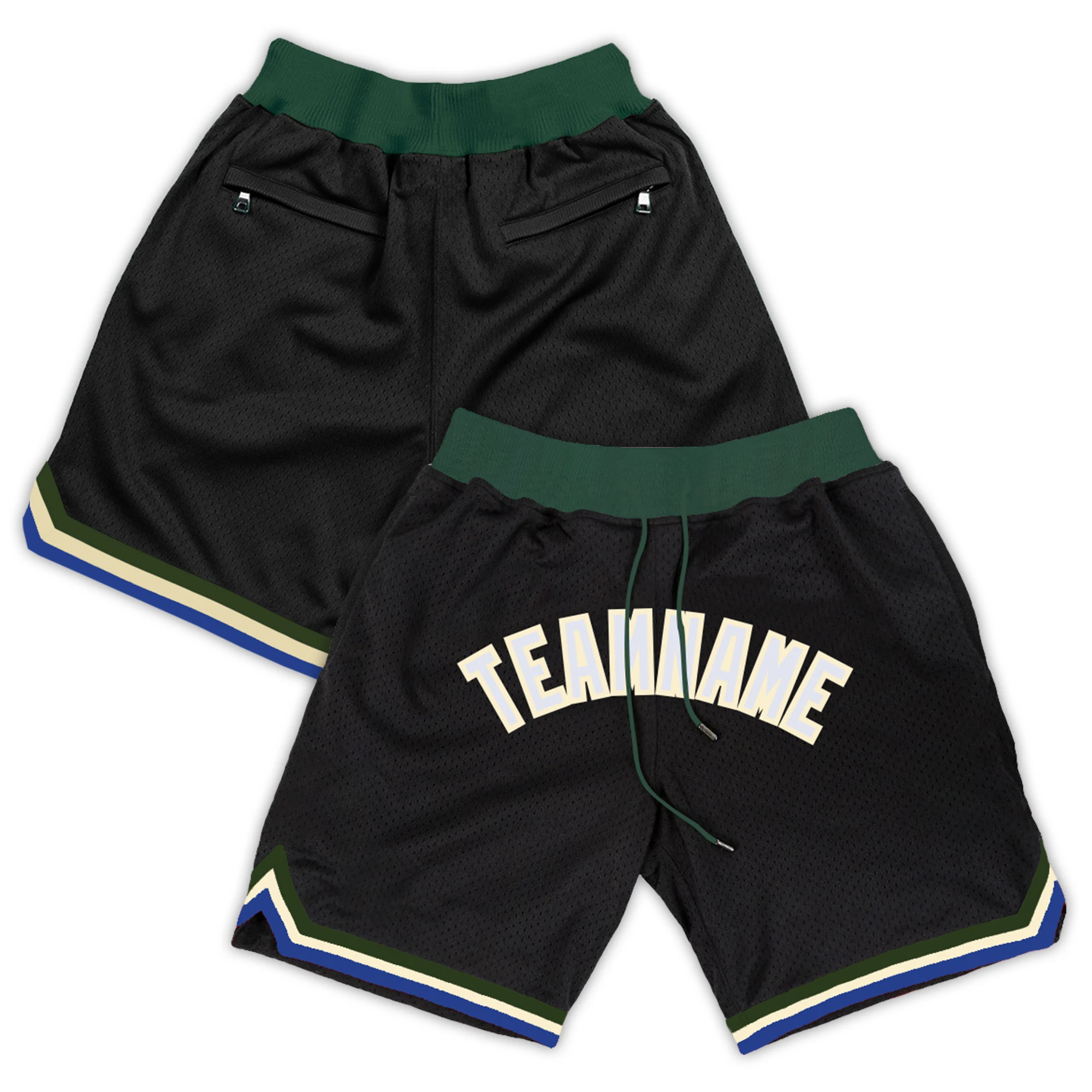 Custom Men's Casual Basketball Shorts Stitched Hip-hop Quick Dry Clothing Beach Holiday Pants For Men
