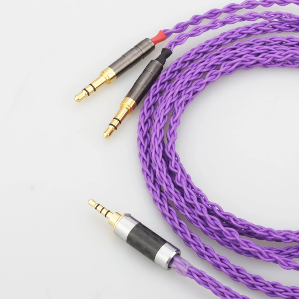 High Quality HIFI 8 Cores Silver Plated Headphone Upgrade Cables for Sundara Aventho focal elegia t1 t5p D7200 D600 D7100MDR-Z7