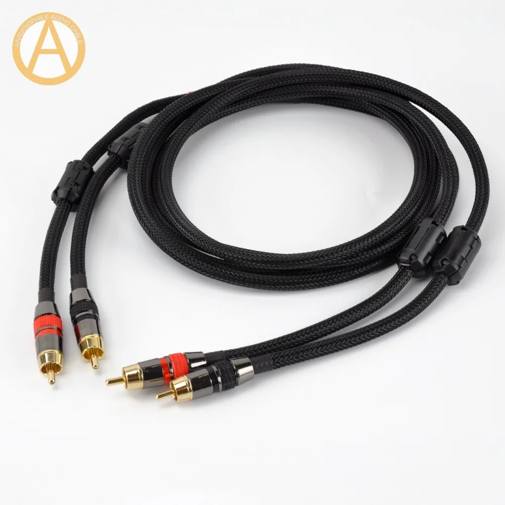 Hifi RCA Cable Quality RCA Audio AV Cable 4N OFC RCA Interconnect Cable Amplifier Preamplifier DAC Low Noise