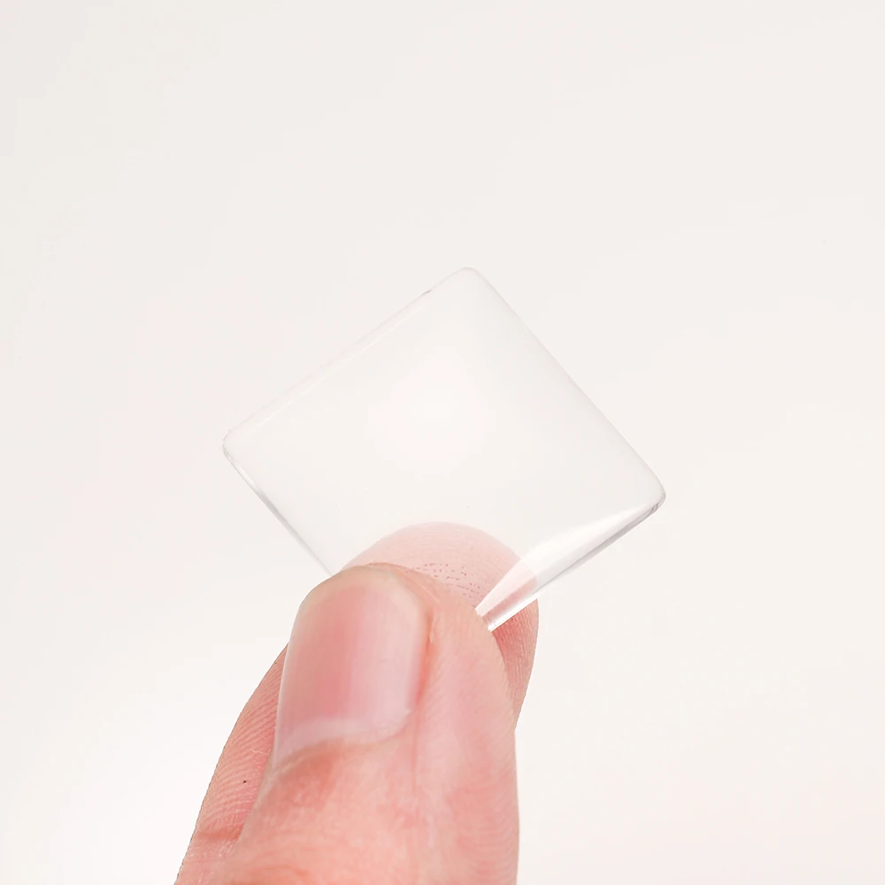 5-50pcs/lot Size 6-40mm Square Glass Cabochon CameoTransparent Clear Flat Back Crystal Cabochon For Jewelry Making Accessories