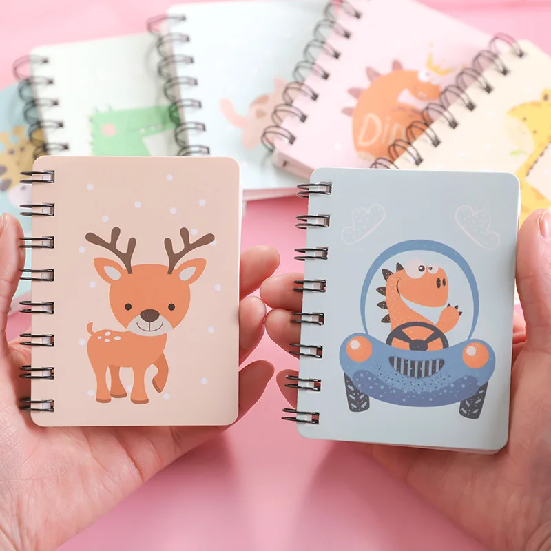 

Cute Ring Binder Spiral Notebook Mini Loose-leaf Hand Book Student Portable Mini Pocket Book binder Kawaii School Stationery