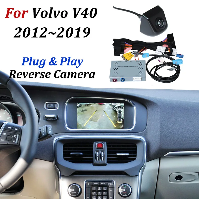 For Volvo V40 2012~2019 Original Screen HD Fisheye Ultra Wide Angle Car Front Rear View Back Up Reverse Camera & Video Decoder