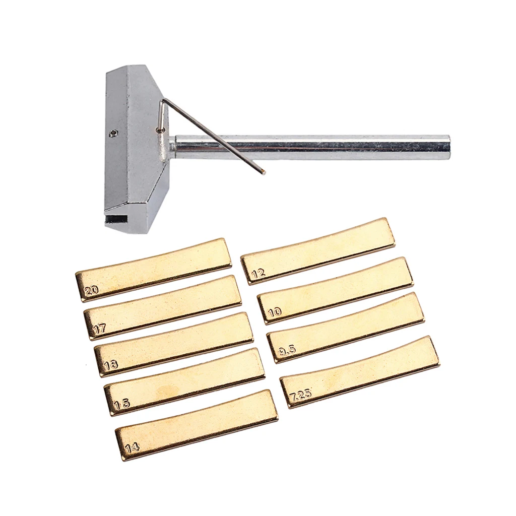 Electric Guitar Repair Tool Alloy Fretboard Press Caul With Press Caul Inserts Musical Instrument Accessory - Golden, As Descr