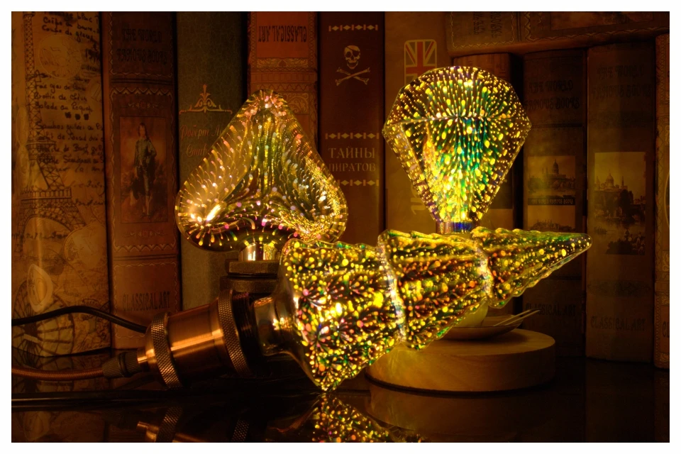 3D-Dekorations-Edison-LED-Glühbirne E27 6W 85-265V Vintage-Glühbirne Sternlampe Feiertagsbeleuchtung Neuartige Weihnachtsbaum-Lampe – Detail 12