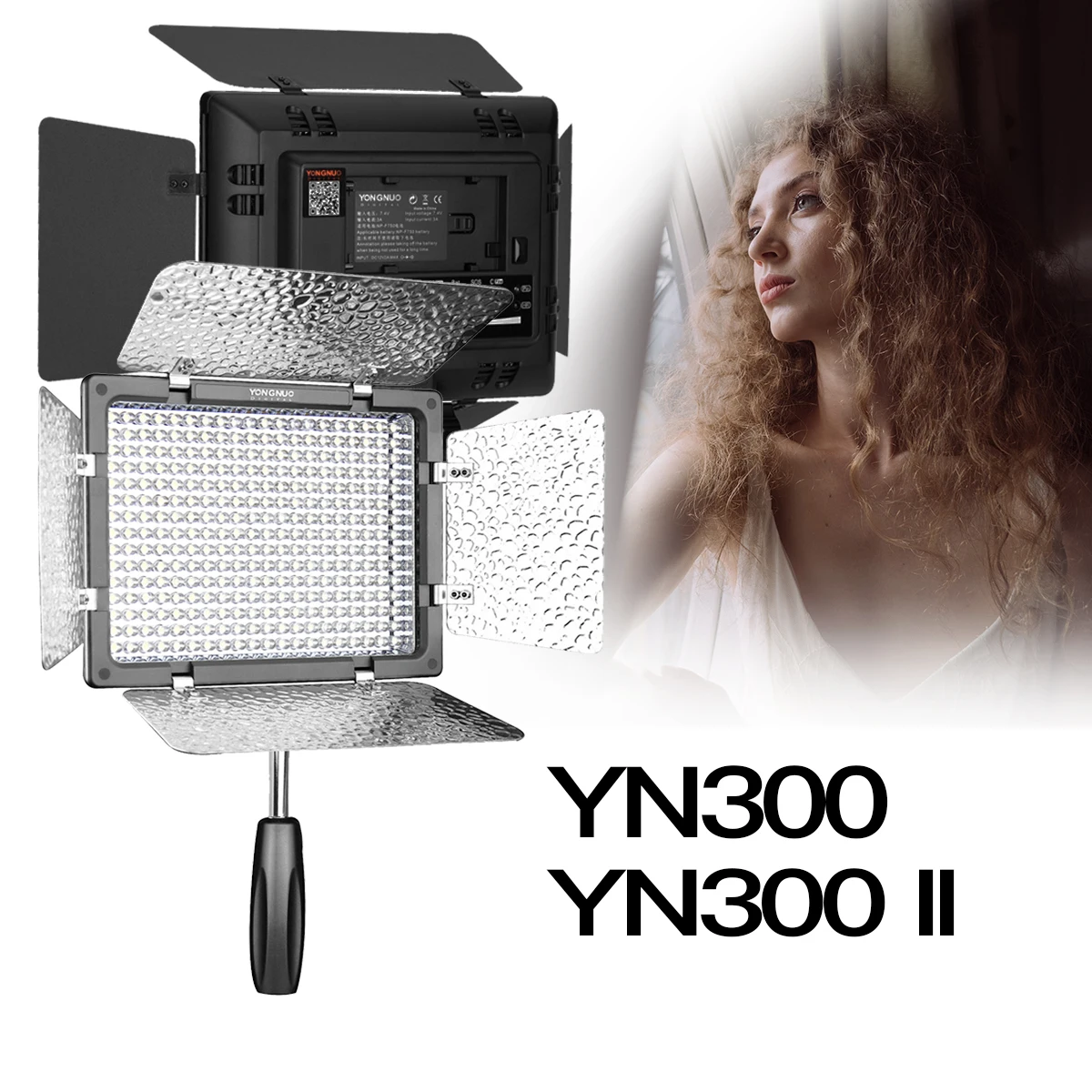 YONGNUO YN300 YN300II 3200-5600K Camera Shooting Light Video LED Lights with Color Filters for YouTube Video Photography