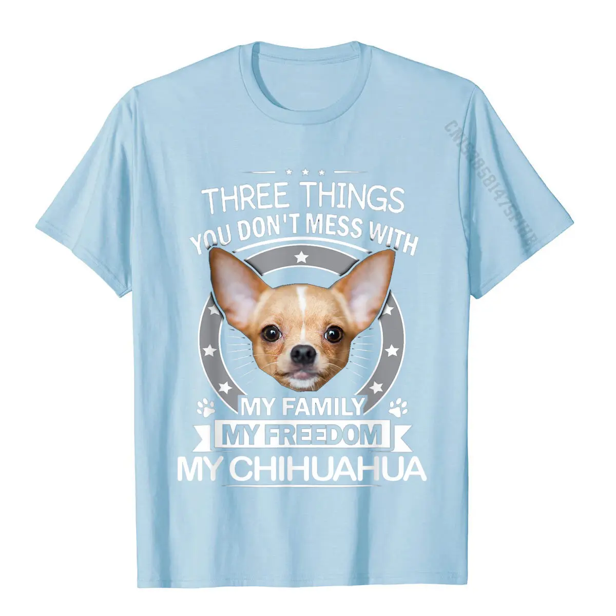 Chihuahua Shirt Three Things You Don\'t Mess With Funny Tee T-Shirt Men Retro Print Tops Shirt Cotton T Shirts Summer