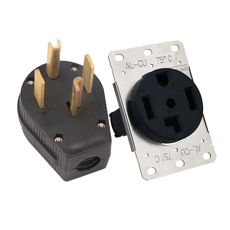 American Nema L14-30P US Wiring Plug 4pole Industrial Locked Socket Inline Cable Power Connector Convert Removable Plug L14-30R