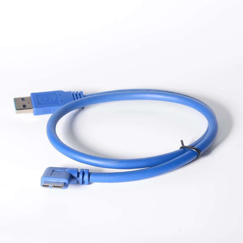 60cm 1m azul usb 3.0 macho-micro-b macho esquerda angular cabo sincronização e carga cabo de alimentação gen 1 5gbps 2ft