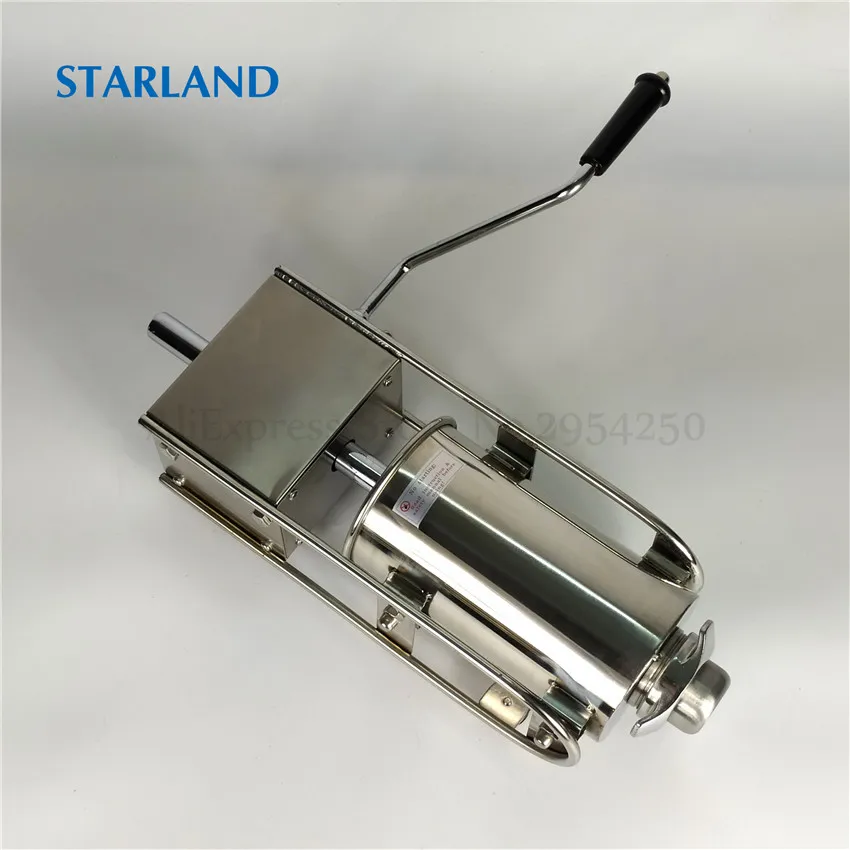 2L Spain Churros Making Machine Stainless Steel Manual Sausage Stuffer Horizontal Churro Extruding Machine Sausage Filler