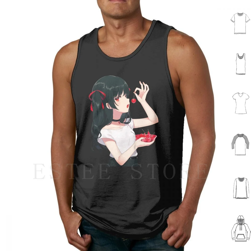 Anime Girl | Kawaii Anime Girl-Kawaii Anime Tank Tops Vest Cotton Anime Waifu Manga Aesthetic Chibi Kawaii Japanese Lofi Lewd