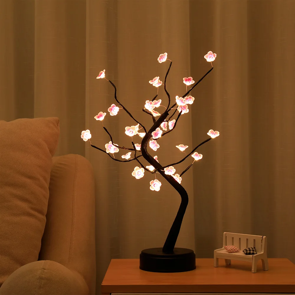 Blossom Bonsai Tree RGB con telecomando 16 albero cambia colore lampada da tavolo Home Room illuminata decorazioni natalizie